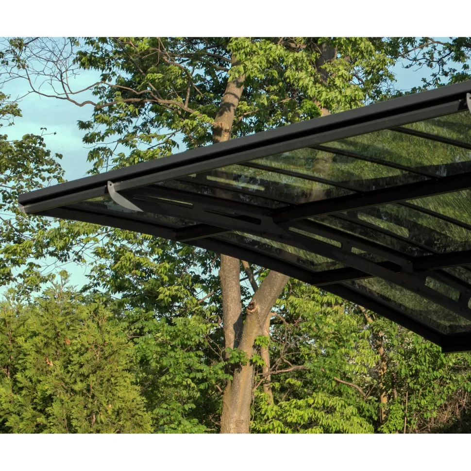 Autokatos Palram-Canopia Arizona Breeze, 13.8m², yhdelle autolle, tummanharmaa/harmaa