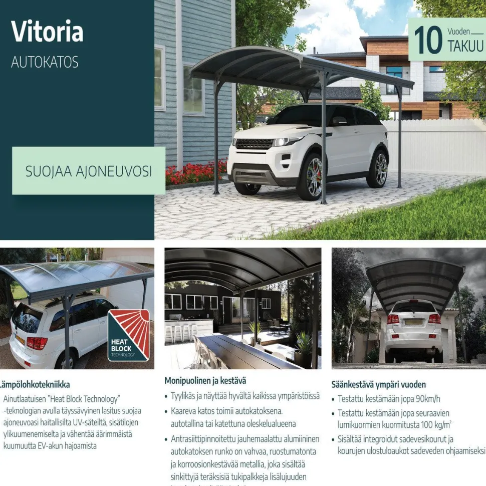 Autokatos Palram-Canopia Vitoria 5000 14,6 m² harmaa