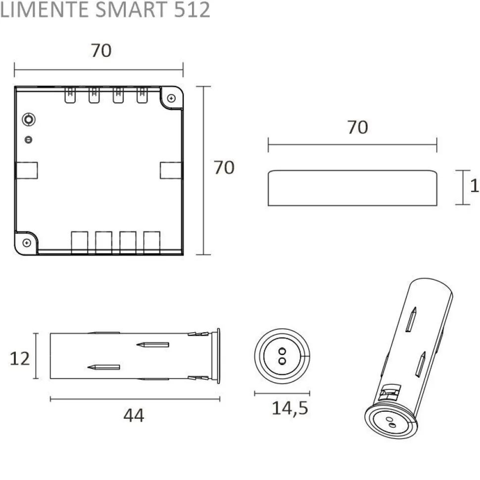 Automaattinen on/off ovikytkin Limente Smart 512 IR himmennin IP20 eri määriä