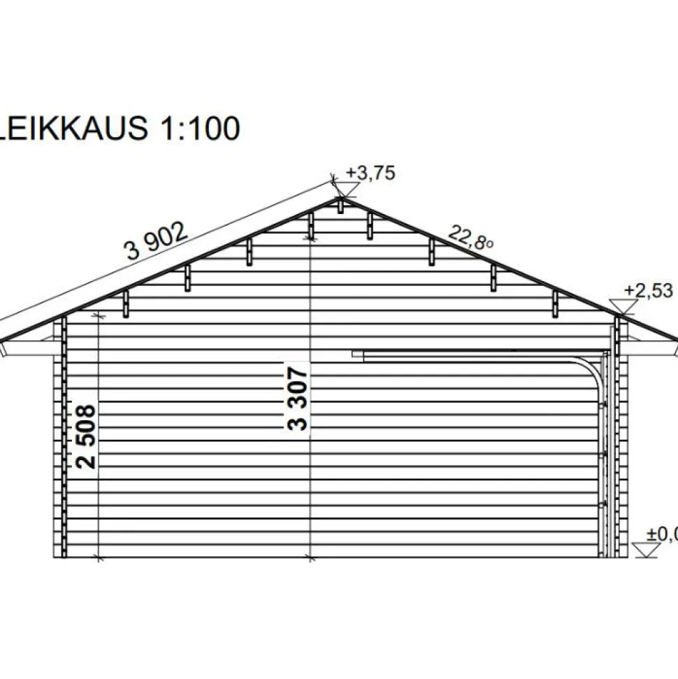 Autotalli ja autokatos LP Garden AT30KL, 29.9m² + 24m²
