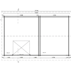 Autotalli ja autokatos LP Garden AT30KL, 29.9m² + 24m²