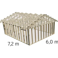 Autotallin runkopaketti Timburg, eri kokoja