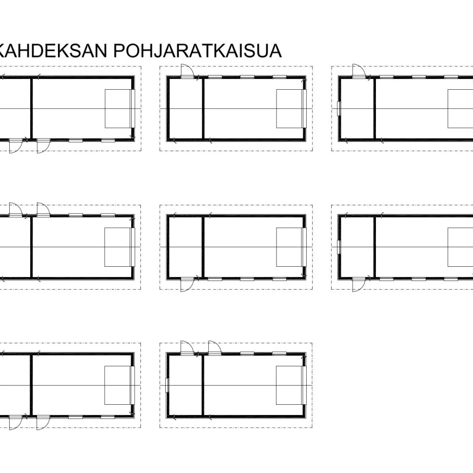 Autotallin runkopaketti Timburg, yhden auton talli ja varasto, kerrosala 39 m²