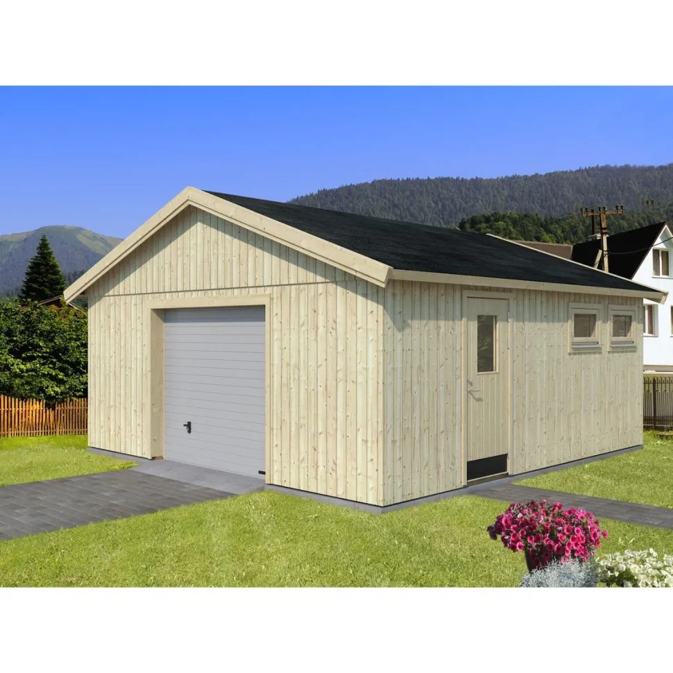 Autotalli Palmako Andre nosto-ovella 28,5 m²