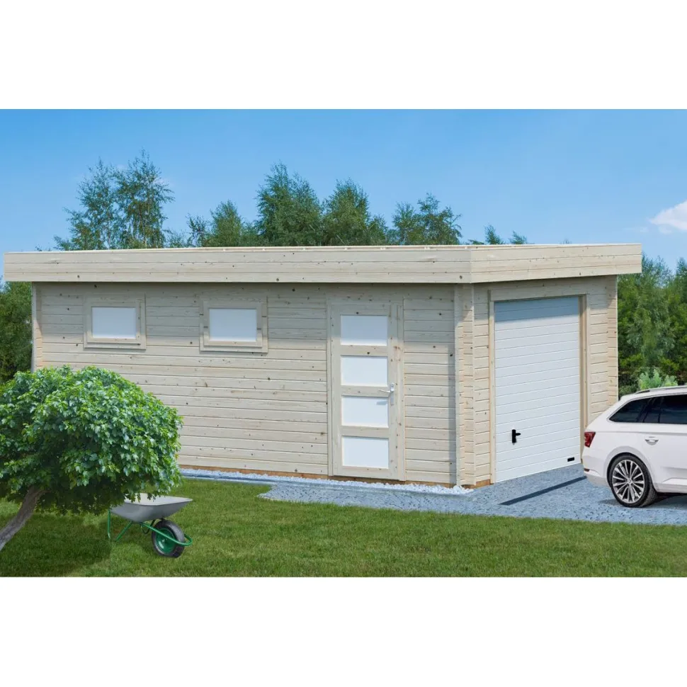 Autotalli Palmako Rasmus, nosto-ovella, 19m² FR44-3857-5