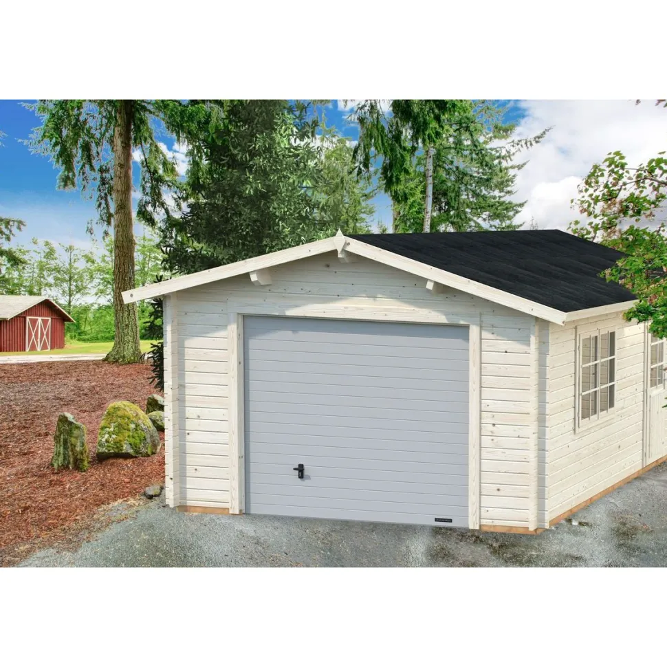 Autotalli Palmako Roger, nosto-ovella, 19m² FR44-3857-2