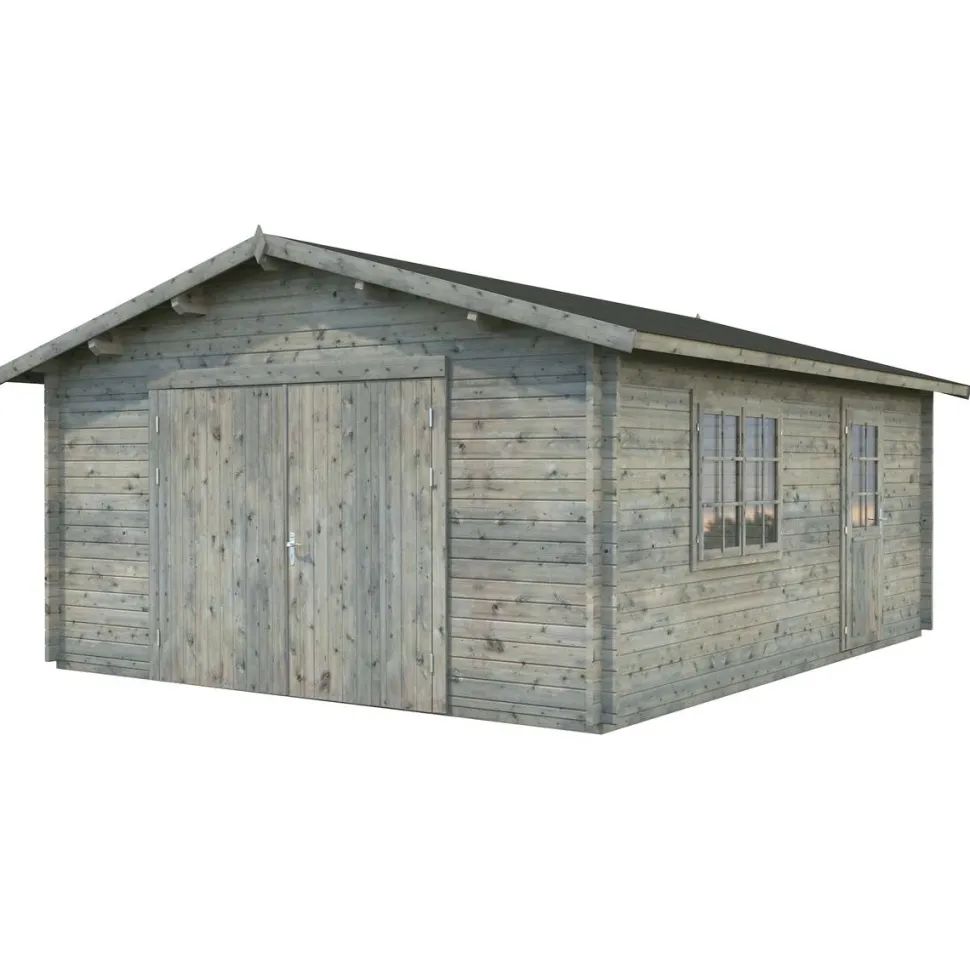 Autotalli Palmako Roger, puuovella, 23,9m² FR44-4757-3