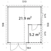 Autotalli Palmako Roger puuovella 21,9+5,2 m²
