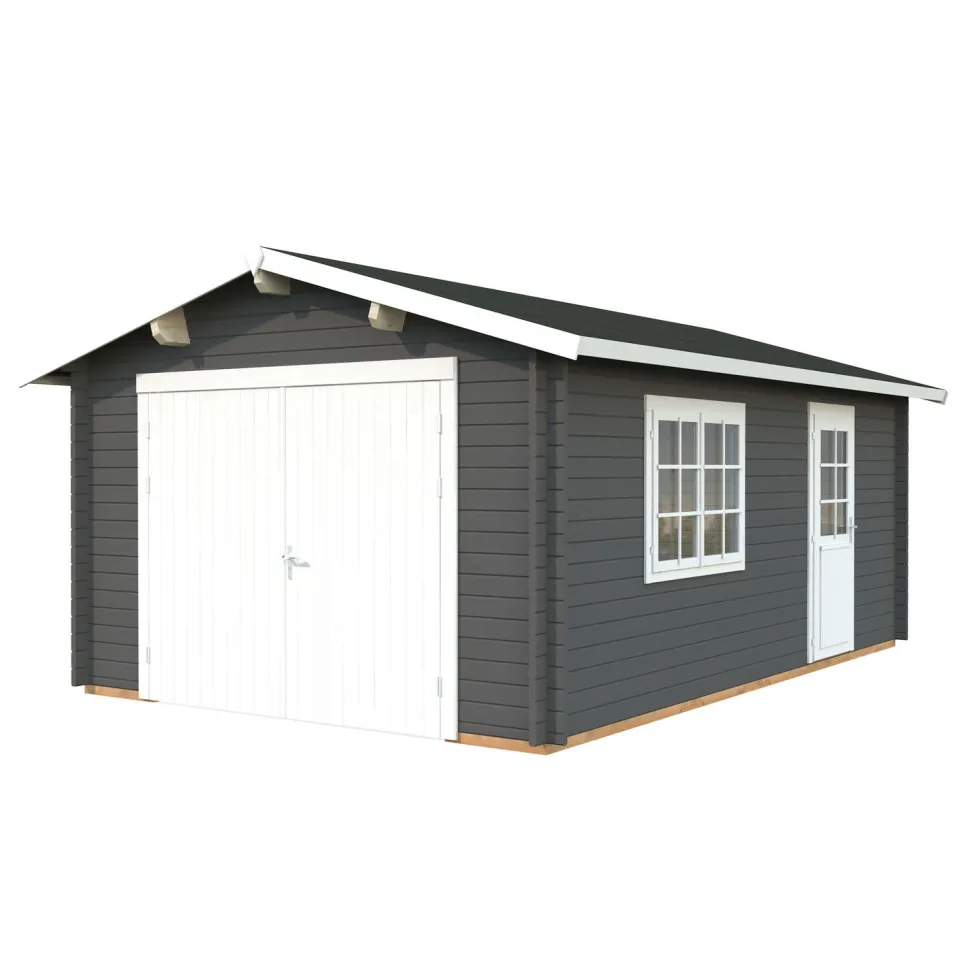 Autotalli Palmako Roger, puuovella, 19m² FR44-3857