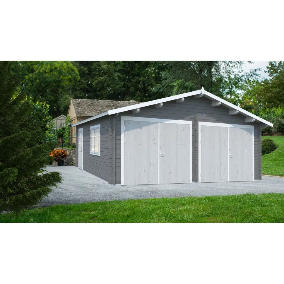 Autotalli Palmako Roger puuovella 28,4 m²