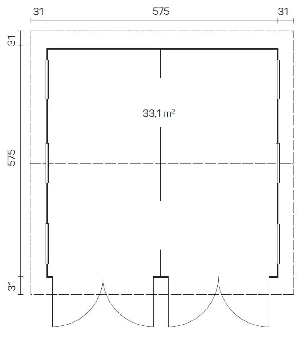 Autotalli Tene Kotka, 33.1m²