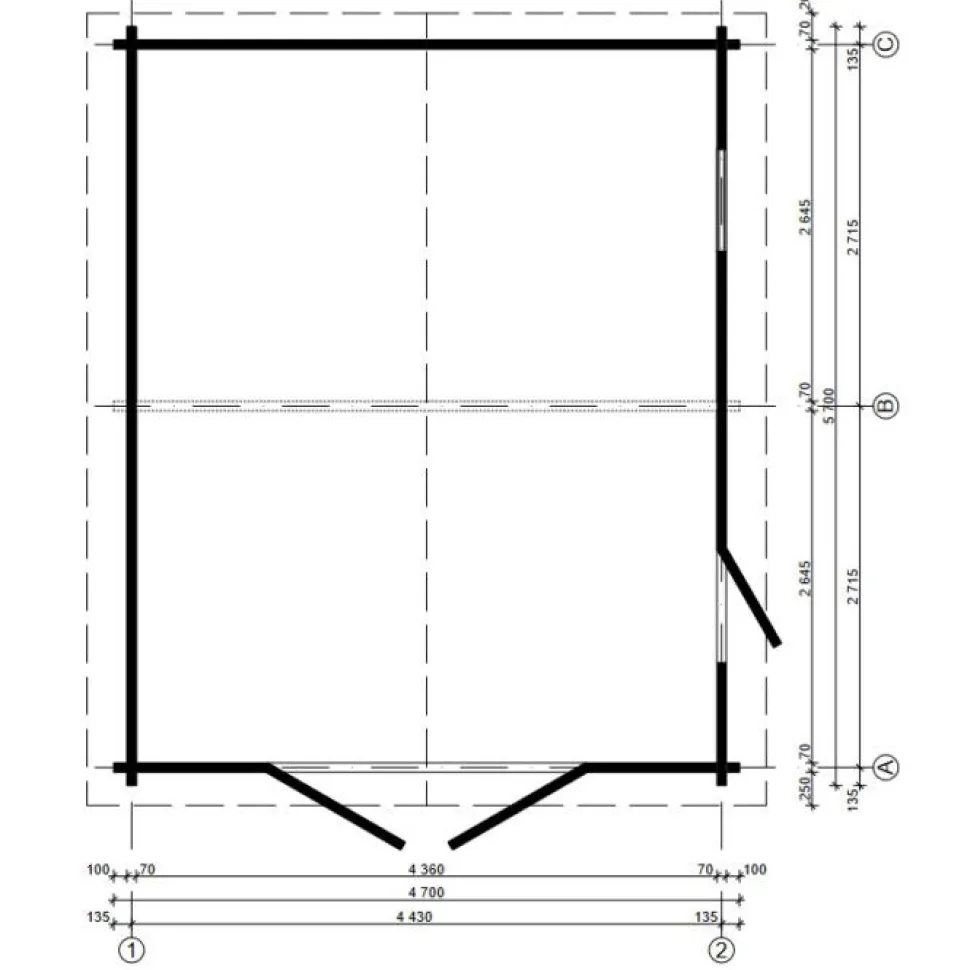 Autotalli Tene Lapua, 24.7m²