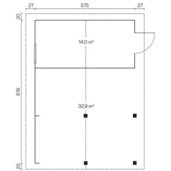Autotalli Tene Vaasa, 14 + 32.9m²