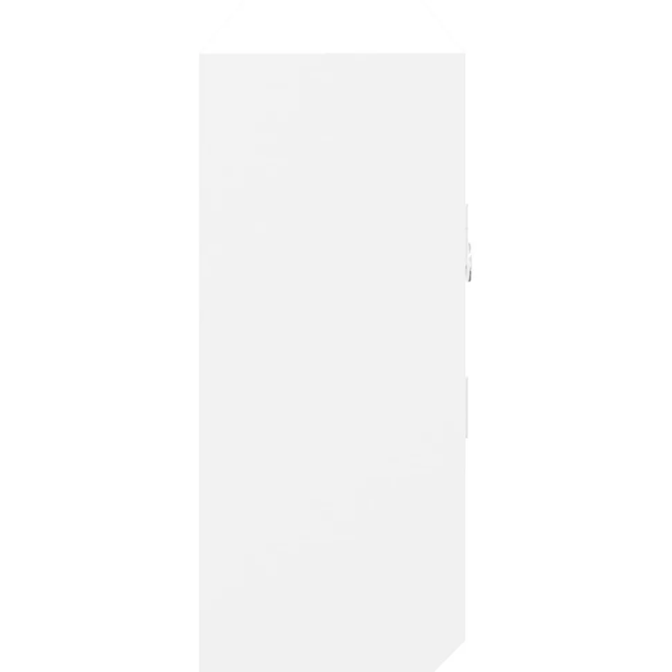 Avainkaappi valkoinen 40x8,5x20 cm tekninen puu ja teräs (50631)