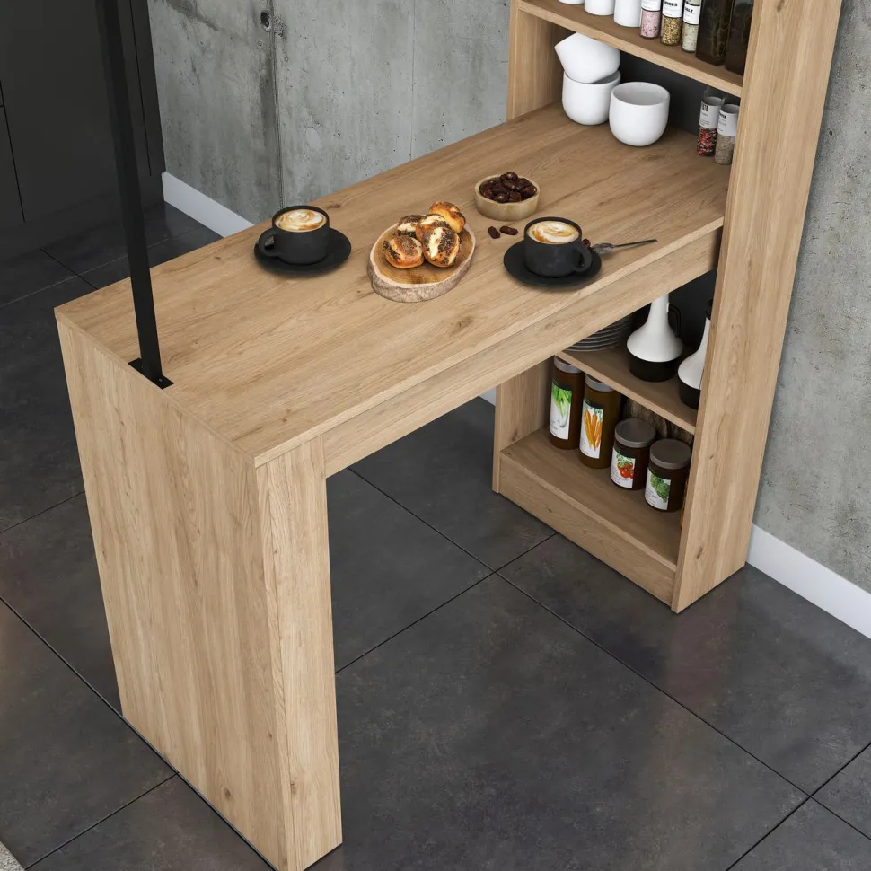 Baaripöytä Linento Furniture JA117 - 3173 saksanpähkinä/musta