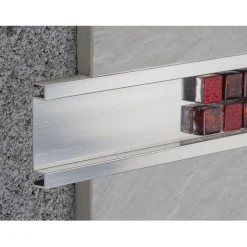 Boordilistan pohjaprofiili mosaiikille Euroshrink rst 227s, 52mm x 2.5m, kiiltävä teräs