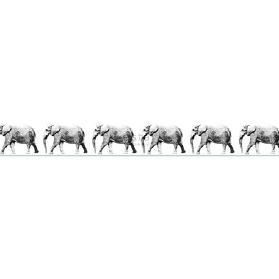 Boordi PhotowallXL Elephant 158710, 4000x232,5 mm, eläin, mustavalkoinen