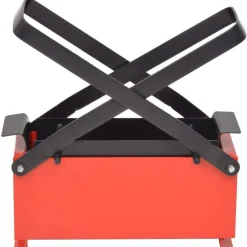 Brikettipuristin 34x14x14cm, teräs, musta/punainen