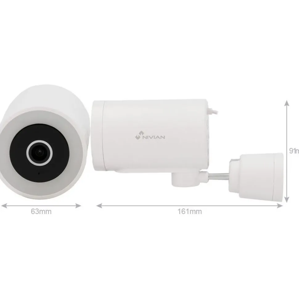 Bullet-valvontakamera Celotron Nivian Smart, 2.5K 4MP resoluutiolla ja väriyönäöllä, sähköisesti käänneltävä