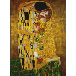 Canvas-taulu Linento Gustav Klimt - The Kiss, 70x100cm, monivärinen