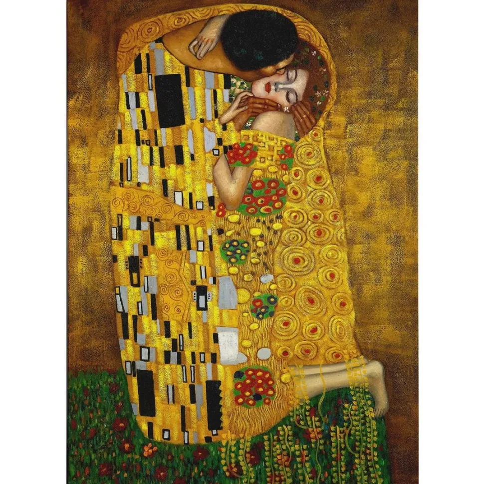 Canvas-taulu Linento Gustav Klimt - The Kiss, 70x100cm, monivärinen