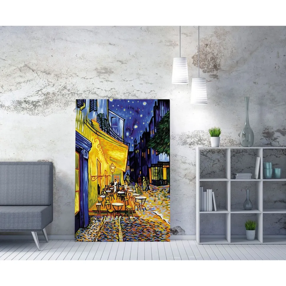 Canvas-taulu Linento Van Gogh - Café Terrace at Night, 50x70cm, monivärinen