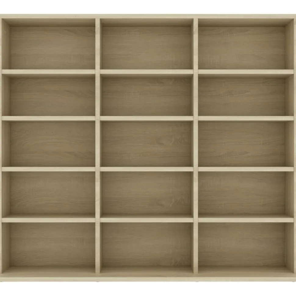 Cd-hylly sonoma-tammi 102x16x89,5 cm lastulevy