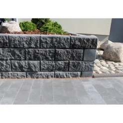 Citymuurikivi Lakka lohko/sileä 360x180x150 mm musta