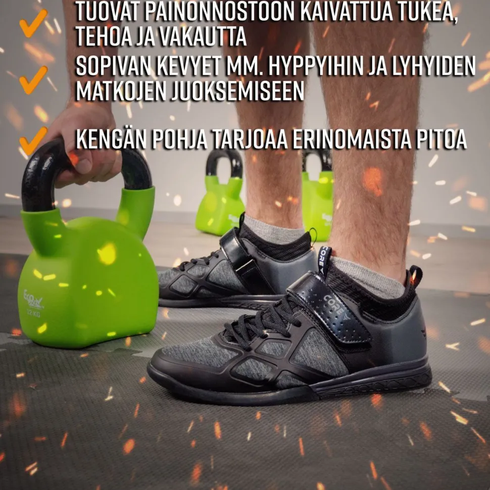 Crossfit-kengät Core, musta, eri kokoja