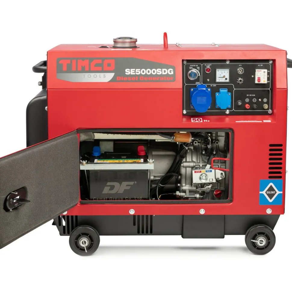 Diesel-generaattori Timco SE5000SDG Silent 2x230V 1x12V