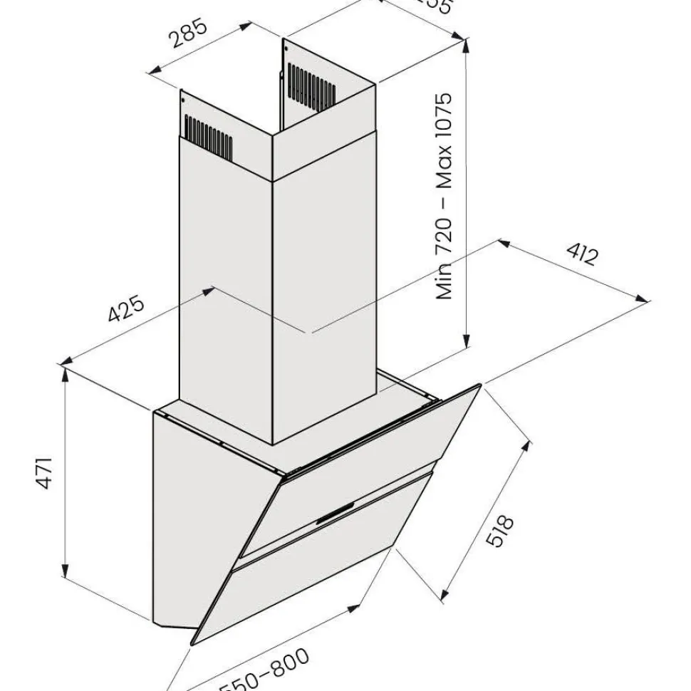 Dual Modular Liesikupu Savo dCH-m70, AC ja EC, seinälle asennettava, eri leveyksiä ja värejä