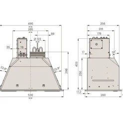 Dual Modular Liesikupu Savo dGH-m3805-S 52cm, AC ja EC, yläkaappiin upotettava, rst