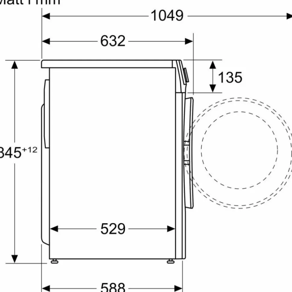 Edestä täytettävä pesukone Siemens iQ500 WG44G2ZPDN