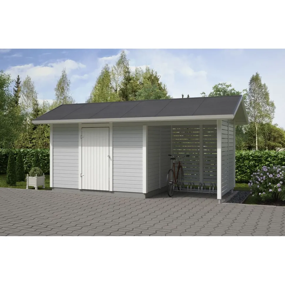 Elementtivarasto Timburg E7M 5040x2140 mm 10.79 m² puuvalmis