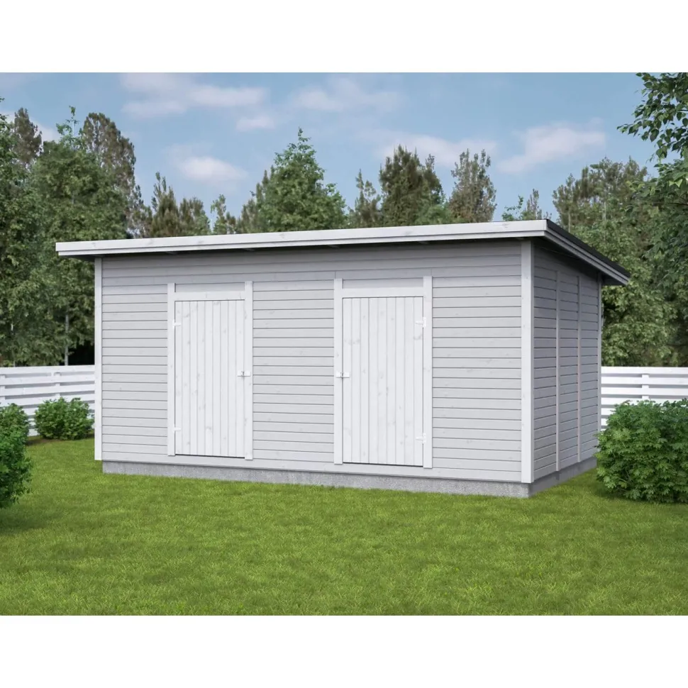 Elementtivarasto Timburg E11 5040x3180 mm 16.03 m² puuvalmis