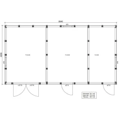 Elementtivarasto Timburg E19 8040x4240 mm 34.1 m² puuvalmis