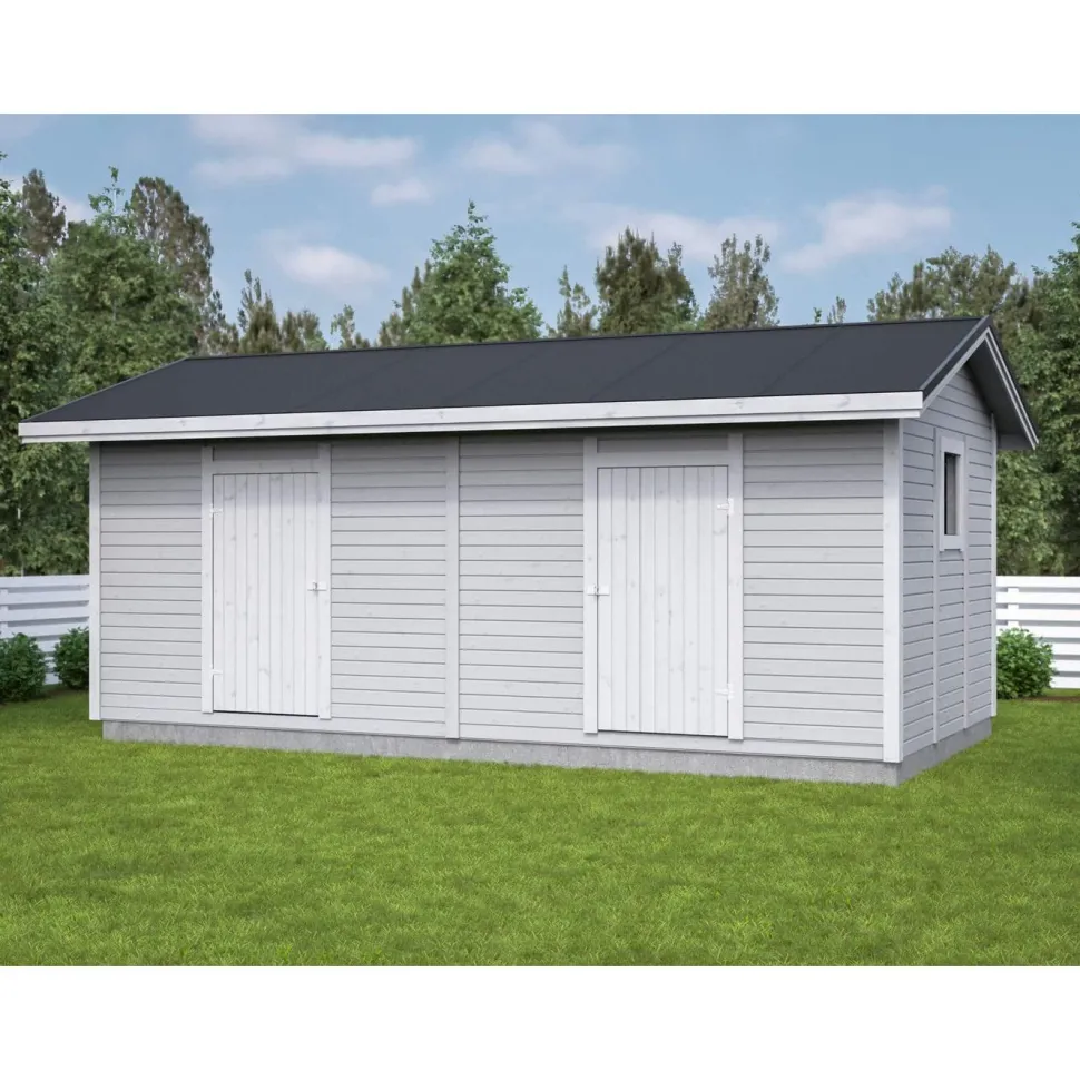 Elementtivarasto Timburg E12 6040x3180 mm 19.21 m² puuvalmis