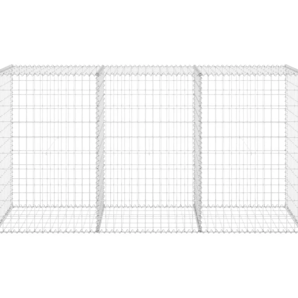 Gabion-kivikori kansilla galvanoitu teräs 200x60x100 cm