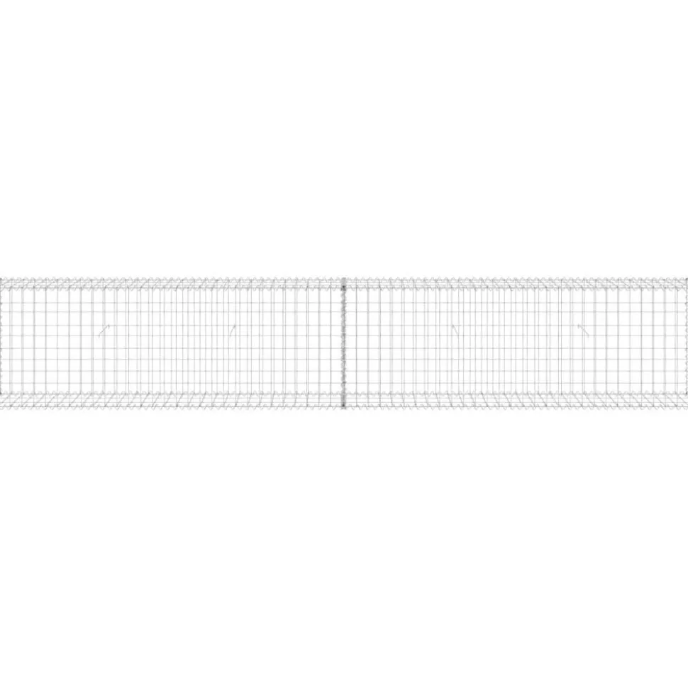 Gabion-kivikori kansilla galvanoitu teräs 300x30x50 cm