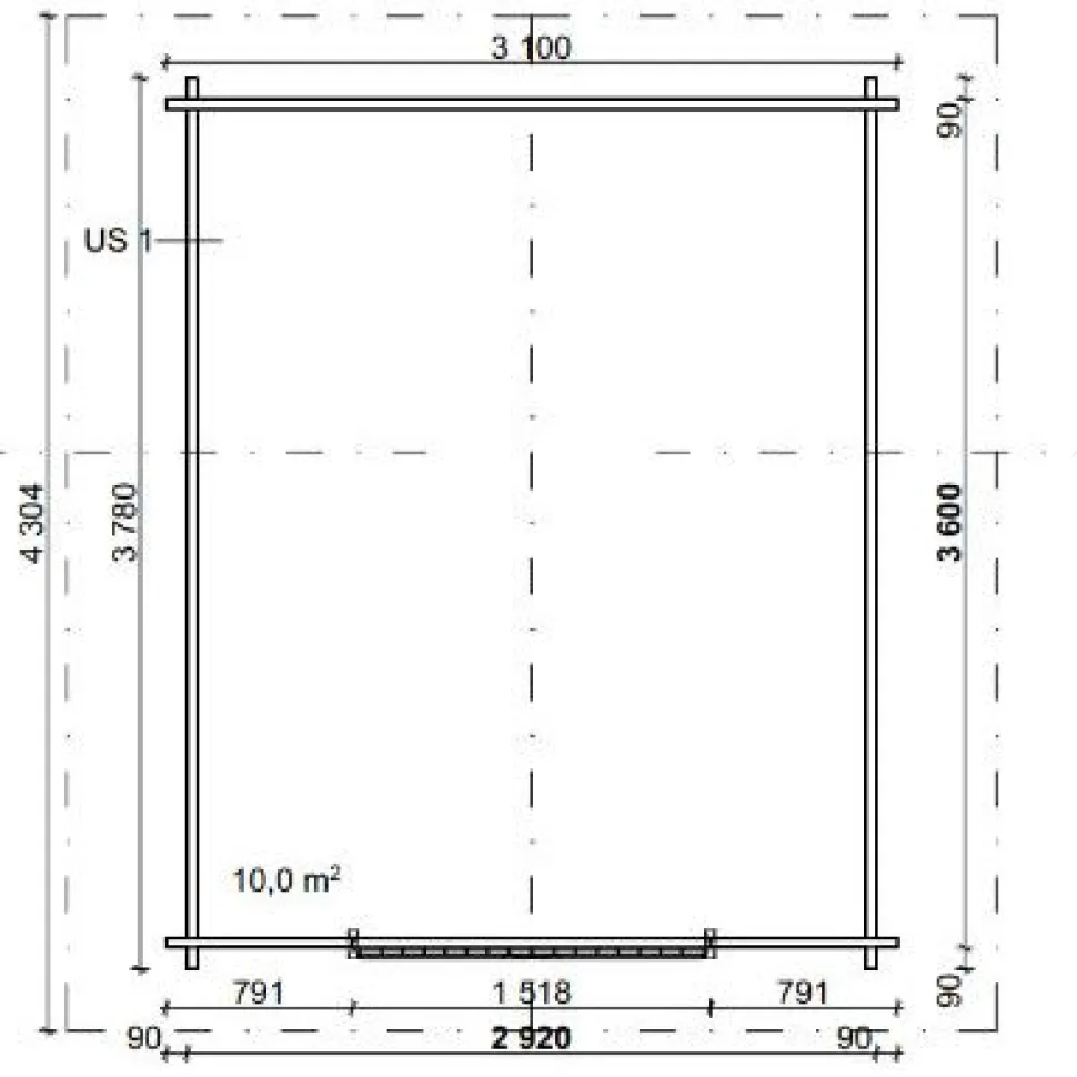 Grillikatos LP Garden G-M, 10m², harjakatto