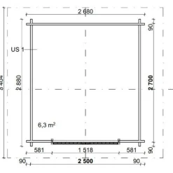 Grillikatos LP Garden G-S, 6m², harjakatto
