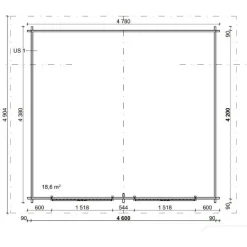 Grillikatos LP Garden G-XL, 20m², harjakatto