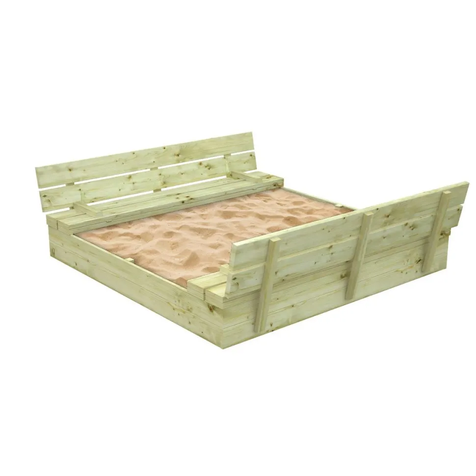 Hiekkalaatikko Palmako Sandy 16 157x157 cm kansi/penkit painekyllästetty puu