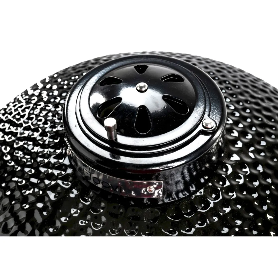 Hiiligrilli Dreamfire Hoovi Kamado Large, grillaustelineella, musta