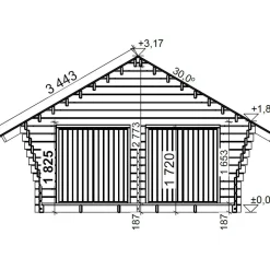 Hirsilato LP Garden R Tuplakymppi, 20m², rakomallinen
