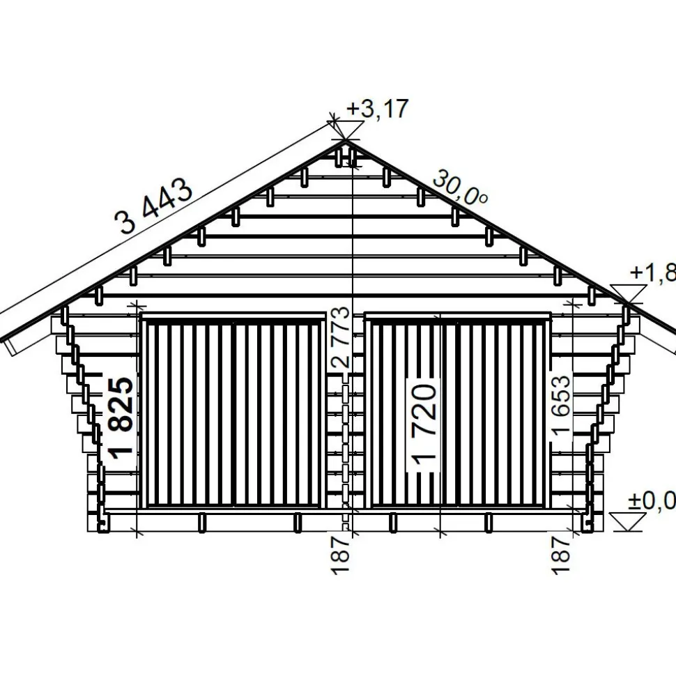 Hirsilato LP Garden R Tuplakymppi, 20m², rakomallinen