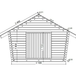Hirsilato LP Garden U Kymppi, 10m², vinoseinäinen