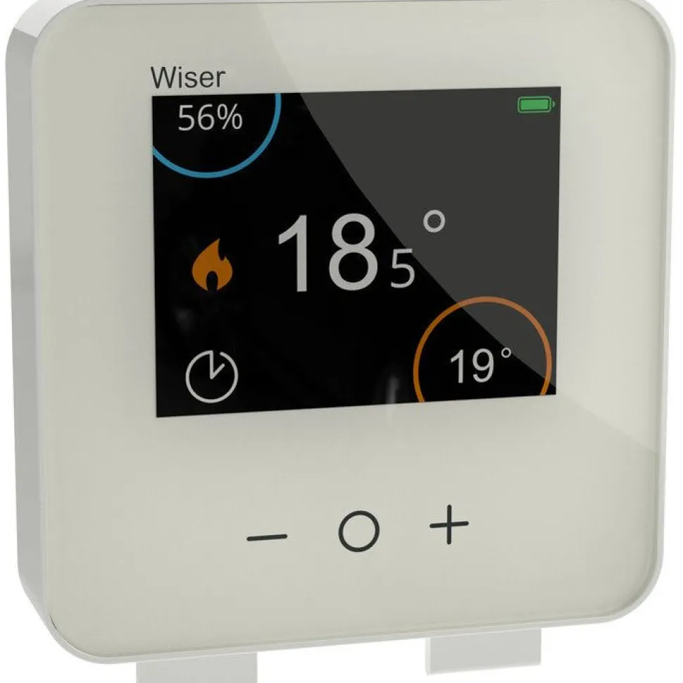 Huonetermostaatti Schneider Electric Wiser, Zigbee 3.0, paristokäyttöinen, valkoinen