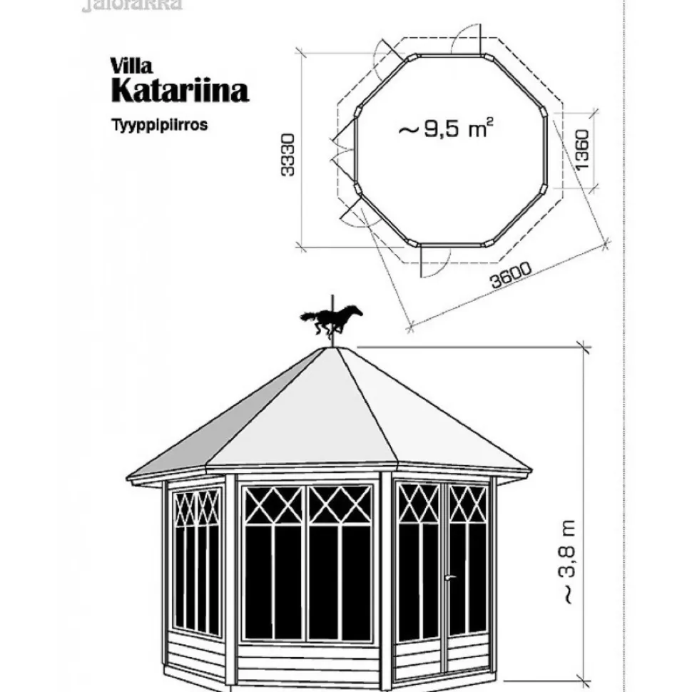Huvimaja Jalotakka Villa Katariina (9,5m²)