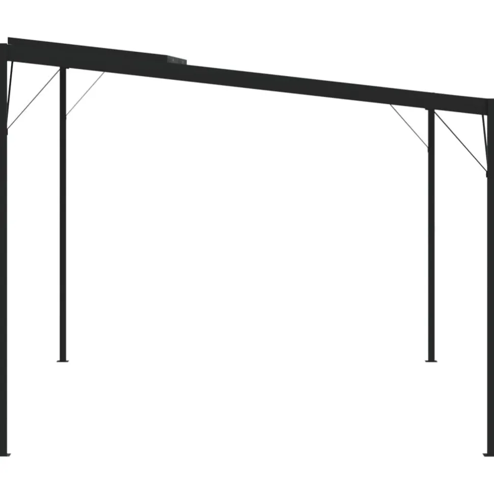 Huvimaja katolla 4x3x2,5 m alumiini ja teräs antrasiitti